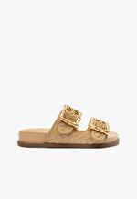 Enola Light Beige Sporty Sandal 5 Light Beige Atanado Leather - Schutz Shoes