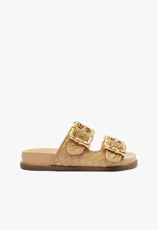 Enola Light Beige Sporty Sandal 5 Light Beige Atanado Leather - Schutz Shoes