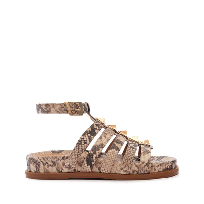 Kyrie Sporty Leather Sandal 5 Natural Lux Leather - Schutz Shoes