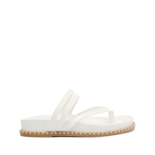 Rania Sporty Leather Sandal 5 White Nappa Leather - Schutz Shoes