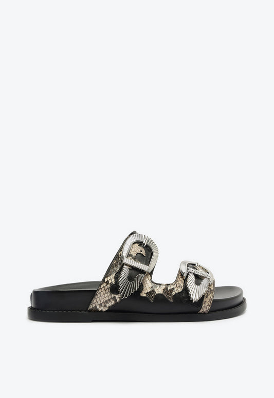 Harper Sporty Leather Sandal 5 Black Atanado Prime Leather - Schutz Shoes