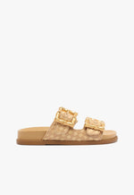 Enola Beige Sporty Sandal 5 Beige Atanado Leather - Schutz Shoes