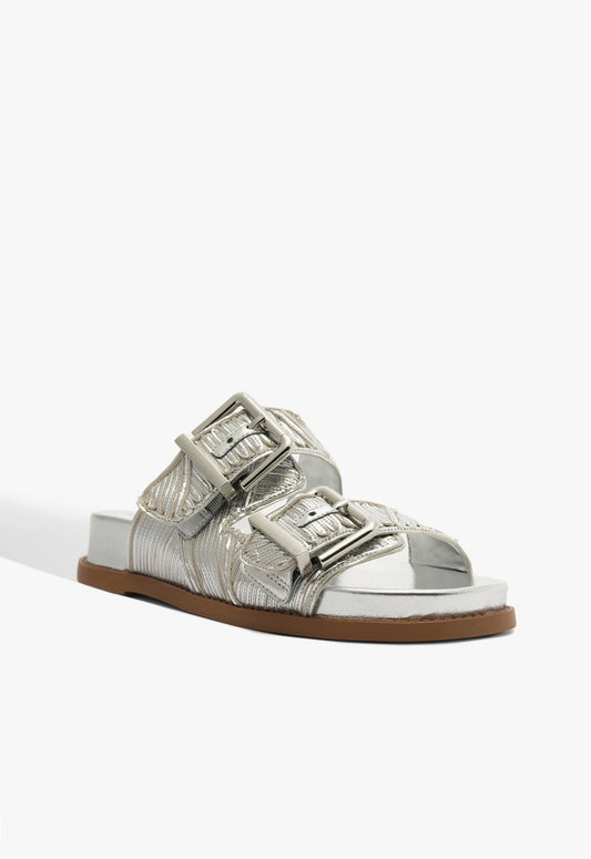 Lupita Buckle Sporty Metallic Sandal - Schutz Shoes