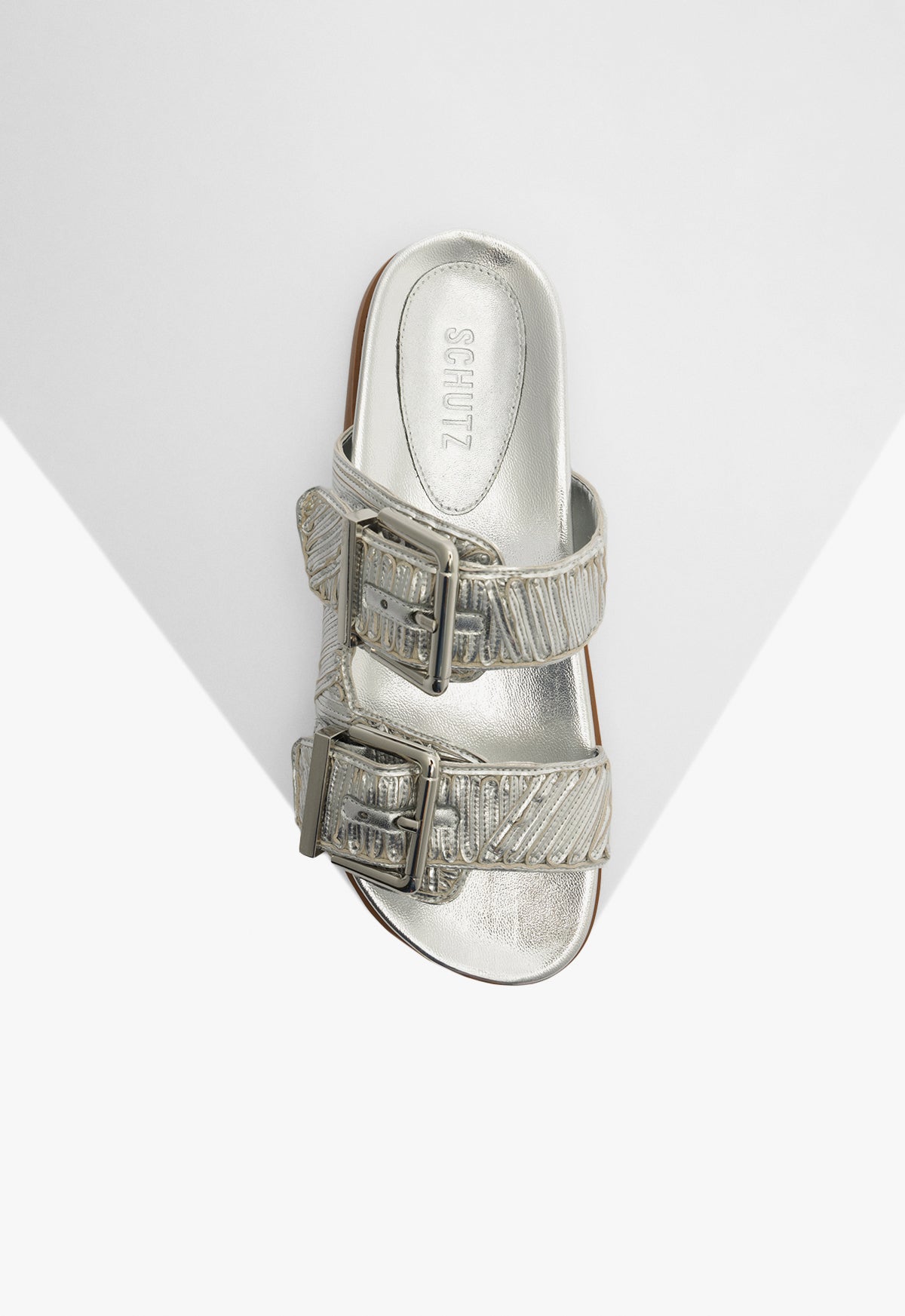 Lupita Buckle Sporty Metallic Sandal - Schutz Shoes