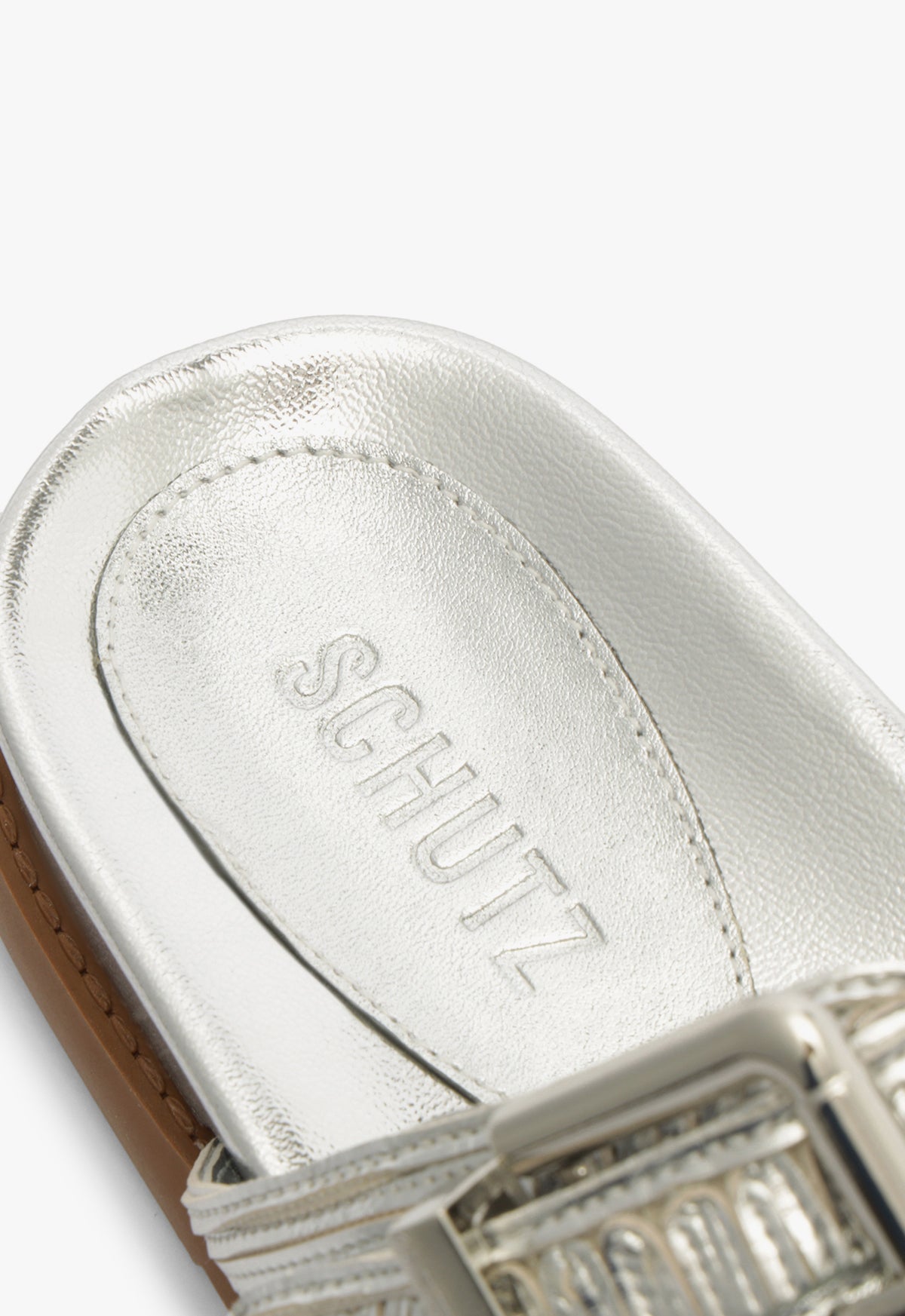 Lupita Buckle Sporty Metallic Sandal - Schutz Shoes