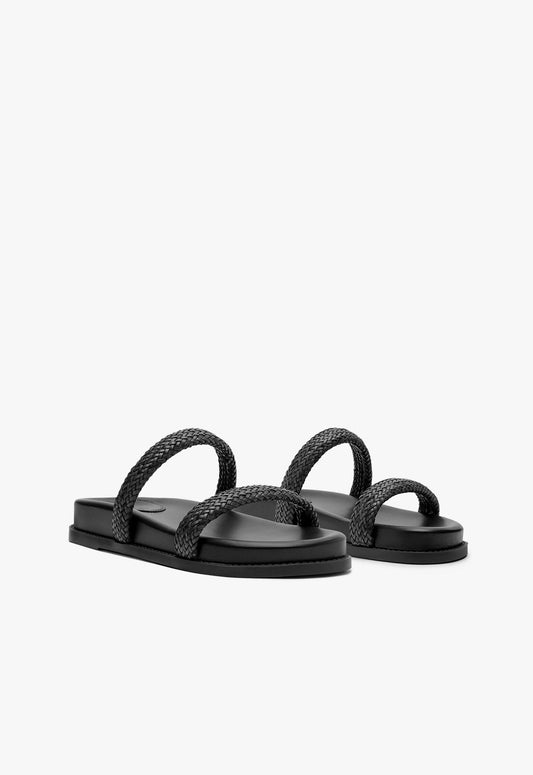 Ruby Black Sporty Sandal - Schutz Shoes