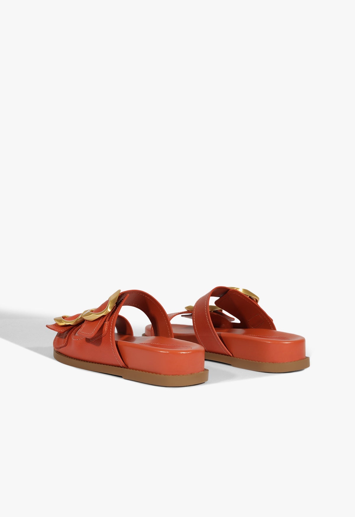 Olga Orange Leather Sporty Sandal - Schutz Shoes