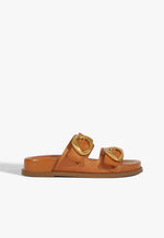Olga Brown Leather Sporty Sandal 5 Brown Leather - Schutz Shoes