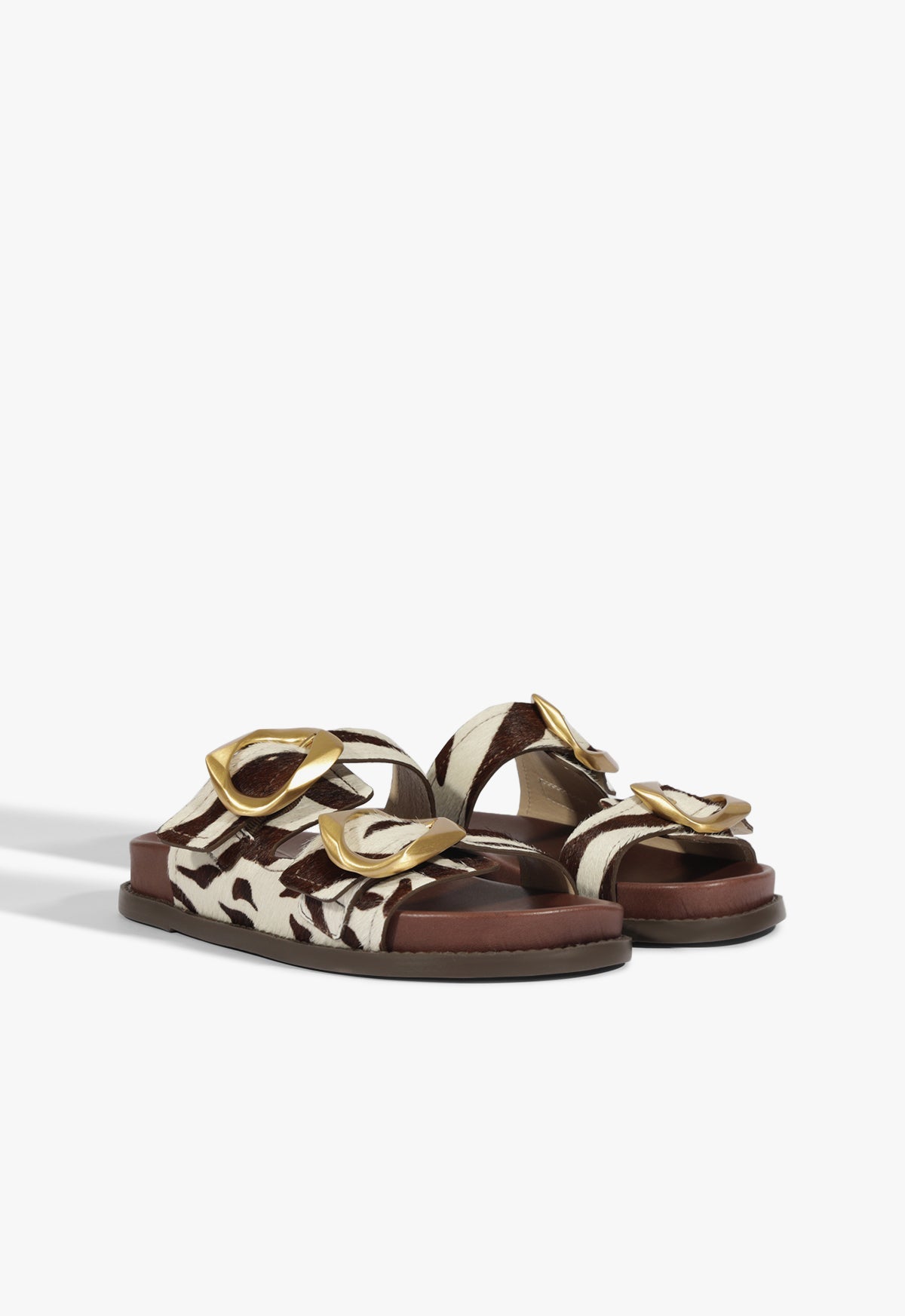 Olga Animal Print Leather Sporty Sandal - Schutz Shoes