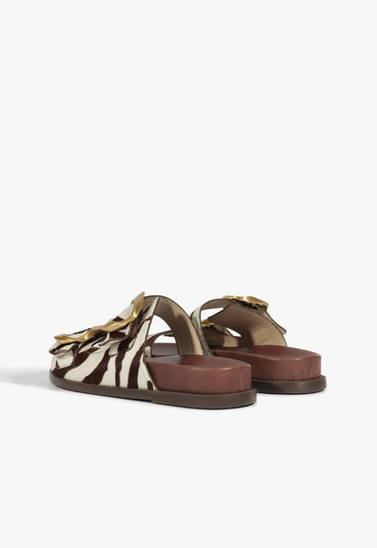 Olga Animal Print Leather Sporty Sandal - Schutz Shoes