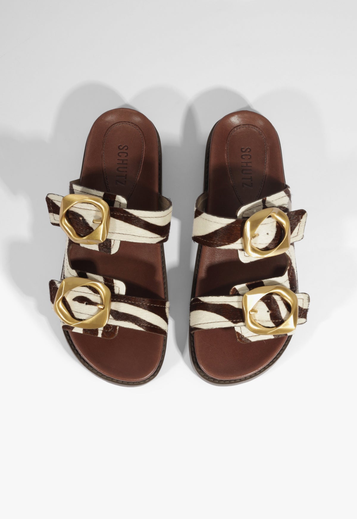 Olga Animal Print Leather Sporty Sandal - Schutz Shoes