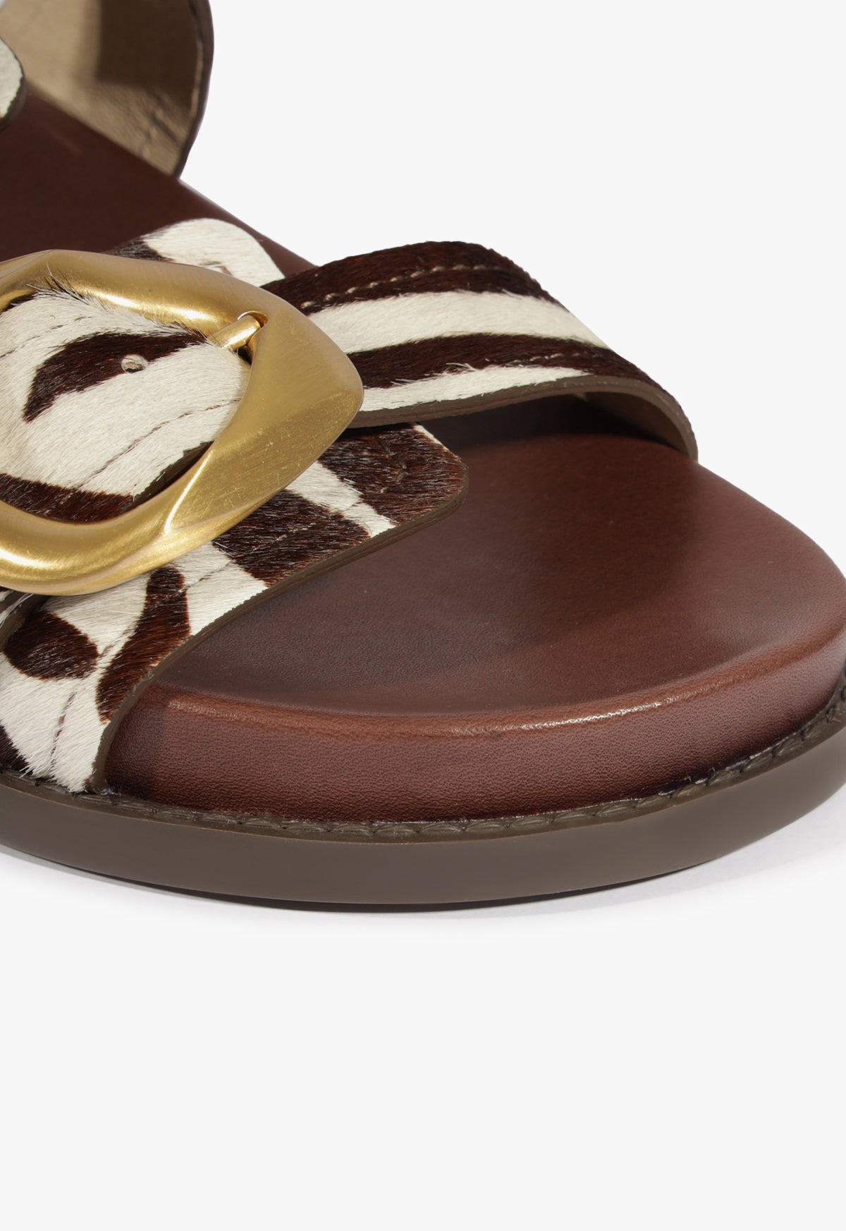Olga Animal Print Leather Sporty Sandal - Schutz Shoes