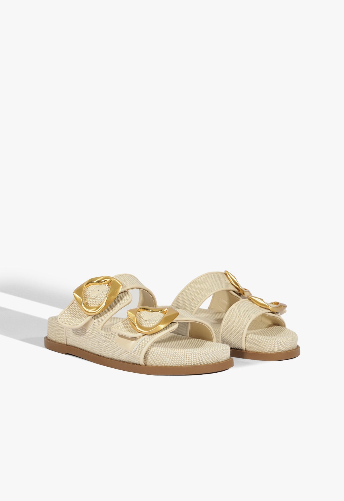 Olga Beige Linen Sporty Sandal - Schutz Shoes