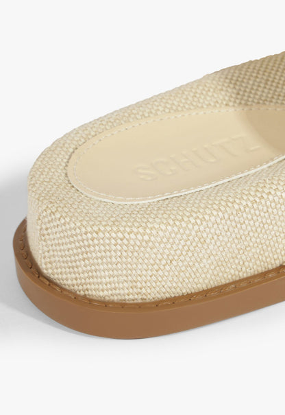 Olga Beige Linen Sporty Sandal - Schutz Shoes