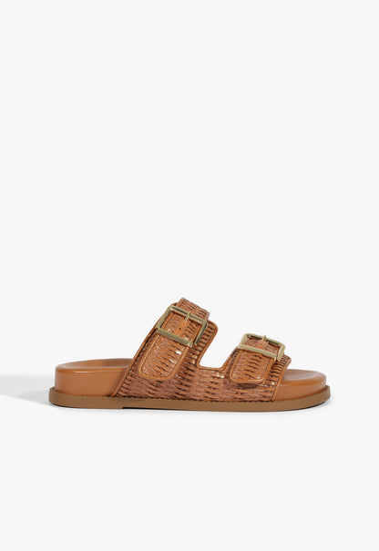 Naomi Brown Sporty Sandal 5 Brown Synthetic - Schutz Shoes