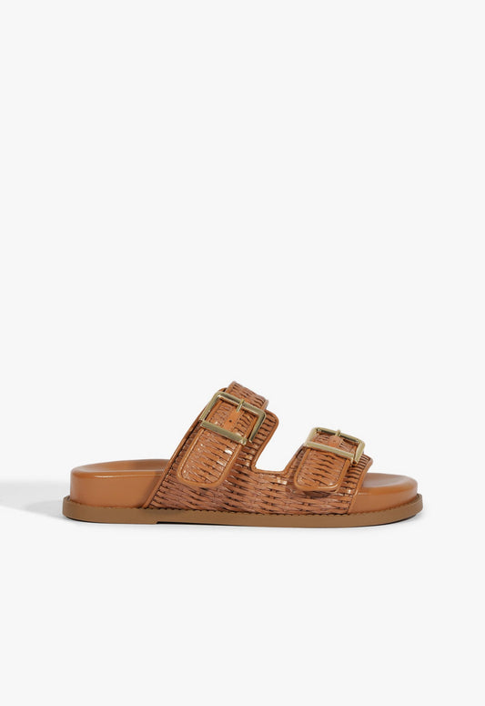 Naomi Brown Sporty Sandal 5 Brown Synthetic - Schutz Shoes