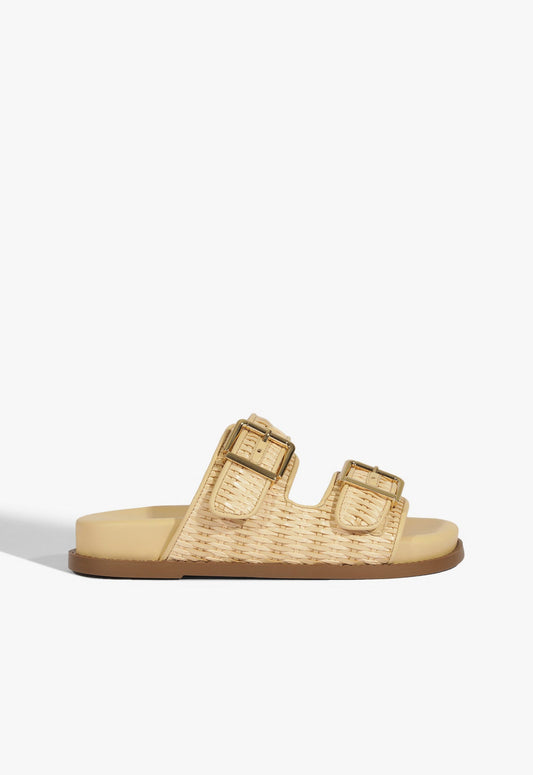 Naomi Raffia Sporty Sandal 5 Beige Synthetic - Schutz Shoes