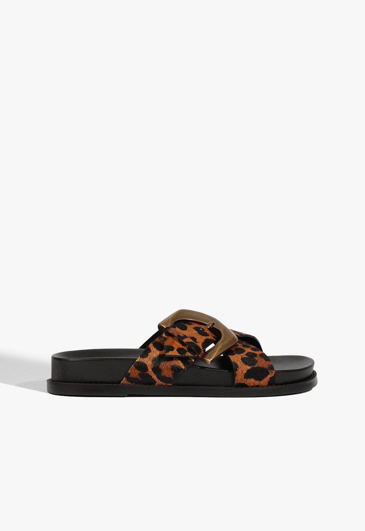 Lois Sporty Calf Hair Sandal 5 Natural Hair Calf - Schutz Shoes