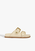 Naomi Leather Sporty Sandal 5 Egg Shell Leather - Schutz Shoes