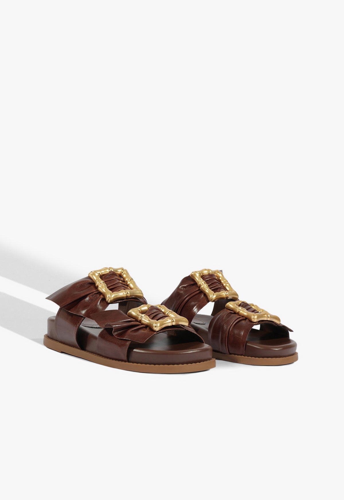 Enola Bamboo Leather Sporty Sandal - Schutz Shoes