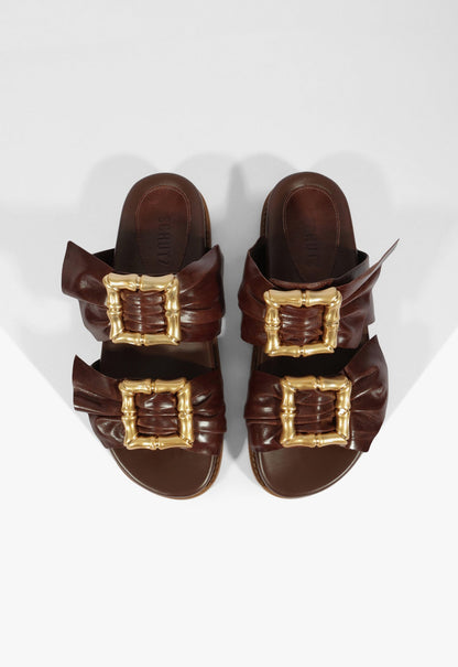 Enola Bamboo Leather Sporty Sandal - Schutz Shoes