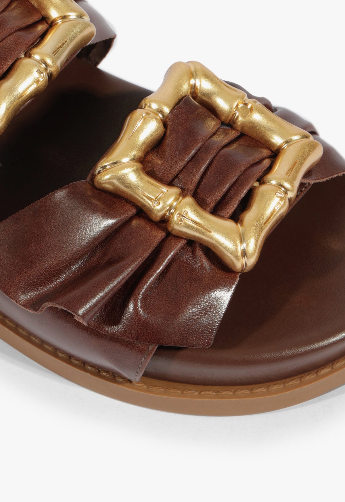 Enola Bamboo Leather Sporty Sandal - Schutz Shoes
