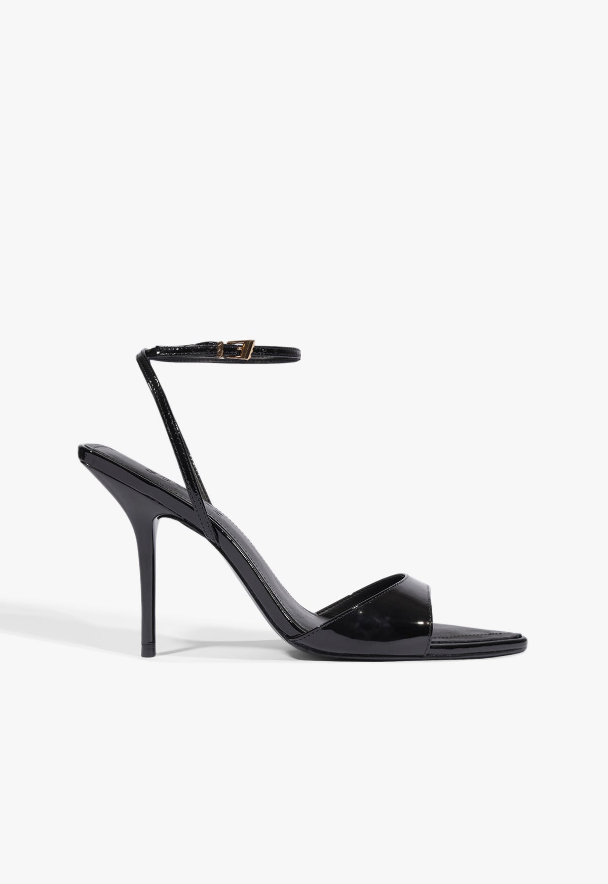 Elodie Buckle Patent Leather Sandal 5 Black Patent - Schutz Shoes