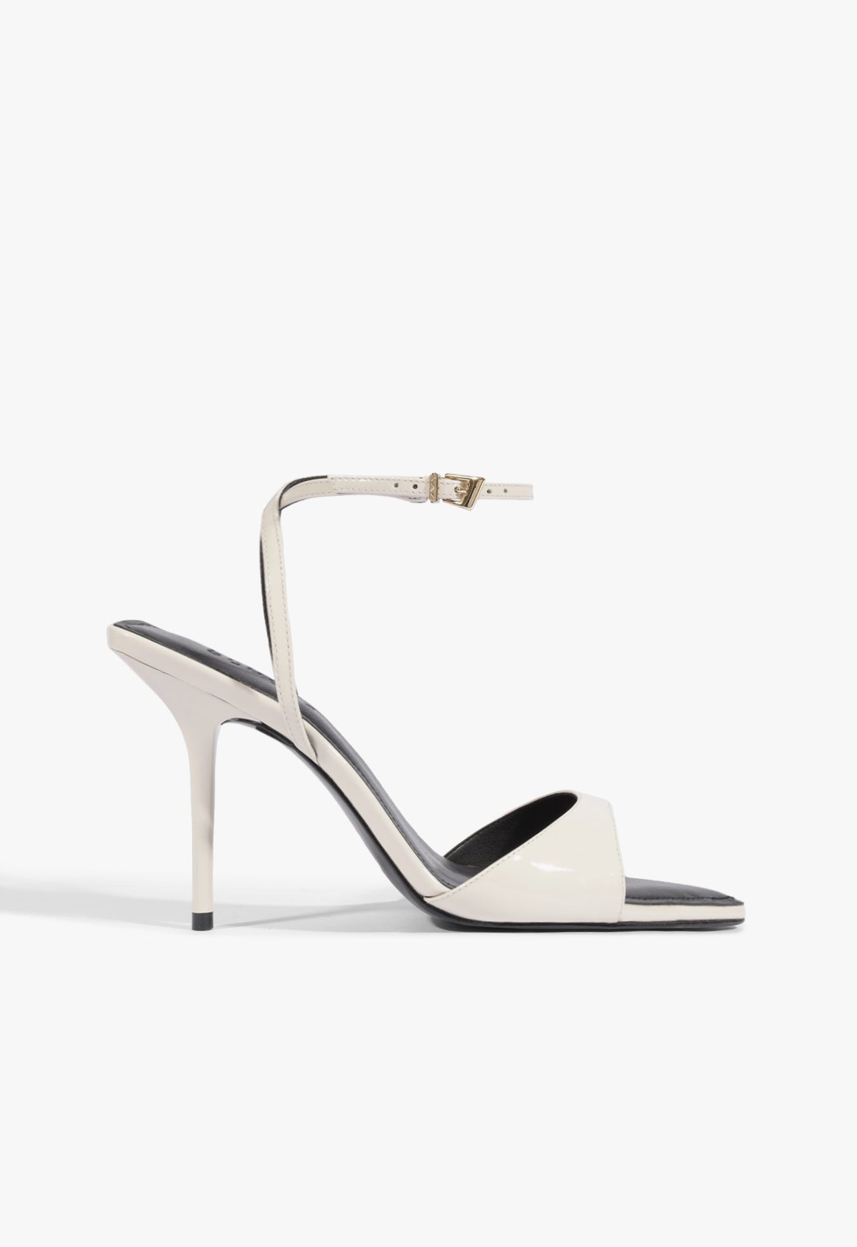 Elodie Buckle Patent Leather Sandal 5 Sugar White Patent - Schutz Shoes