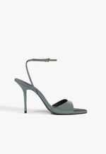 Elodie Buckle Patent Leather Sandal 5 Myrtle Green Patent - Schutz Shoes
