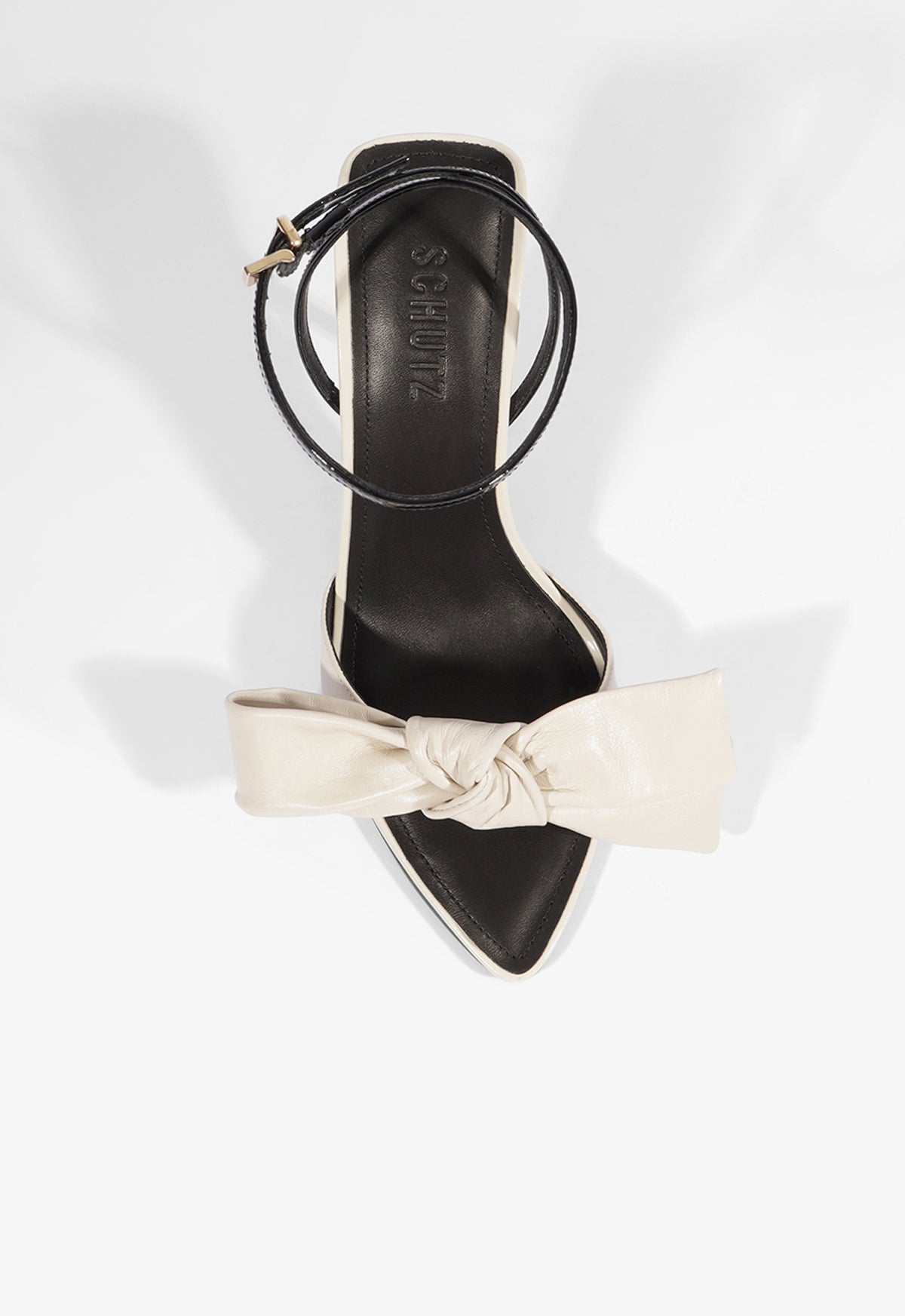 Elodie Buckle Bow Leather Sandal - Schutz Shoes