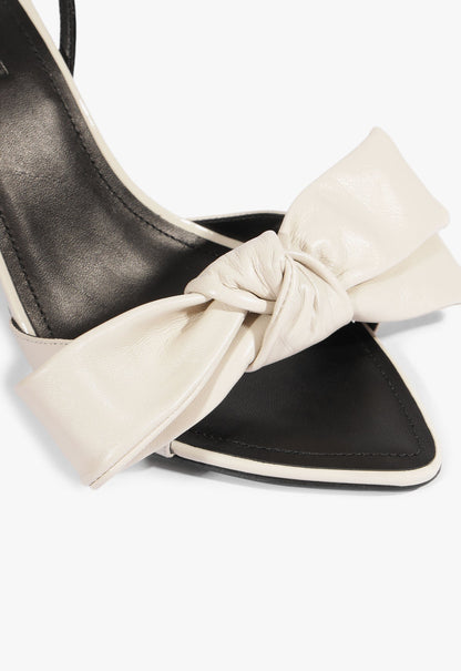 Elodie Buckle Bow Leather Sandal - Schutz Shoes