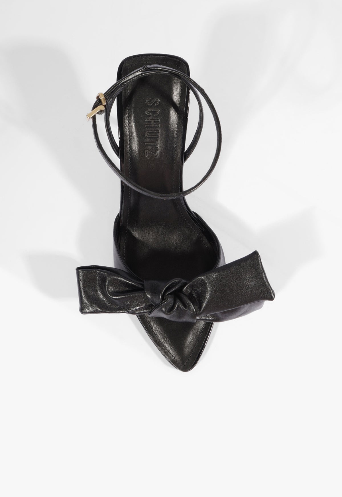 Elodie Buckle Bow Leather Sandal - Schutz Shoes
