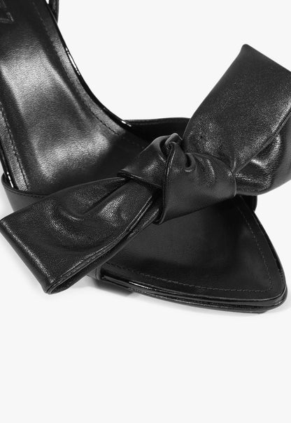 Elodie Buckle Bow Leather Sandal - Schutz Shoes