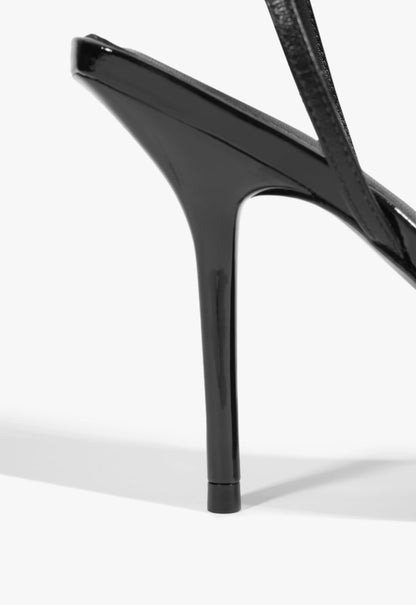 Elodie Buckle Bow Leather Sandal - Schutz Shoes