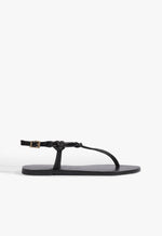 Nina Flat Sandal 5 Black Synthetic - Schutz Shoes