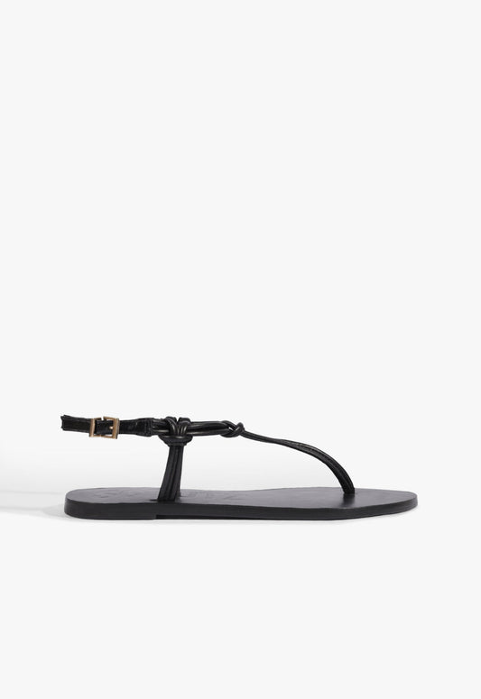 Nina Flat Sandal 5 Black Synthetic - Schutz Shoes
