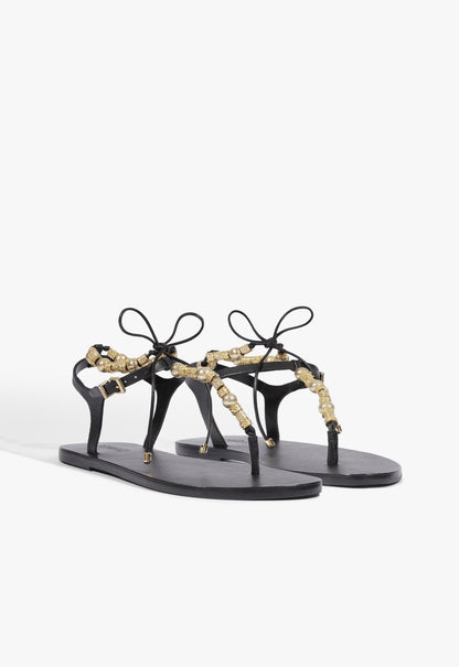 Nia Leather Flat Sandal - Schutz Shoes