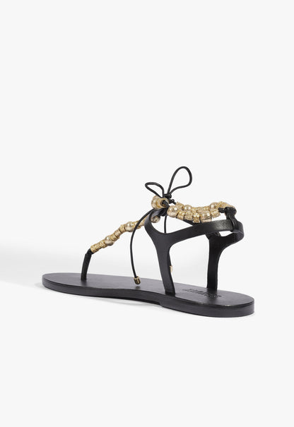 Nia Leather Flat Sandal - Schutz Shoes