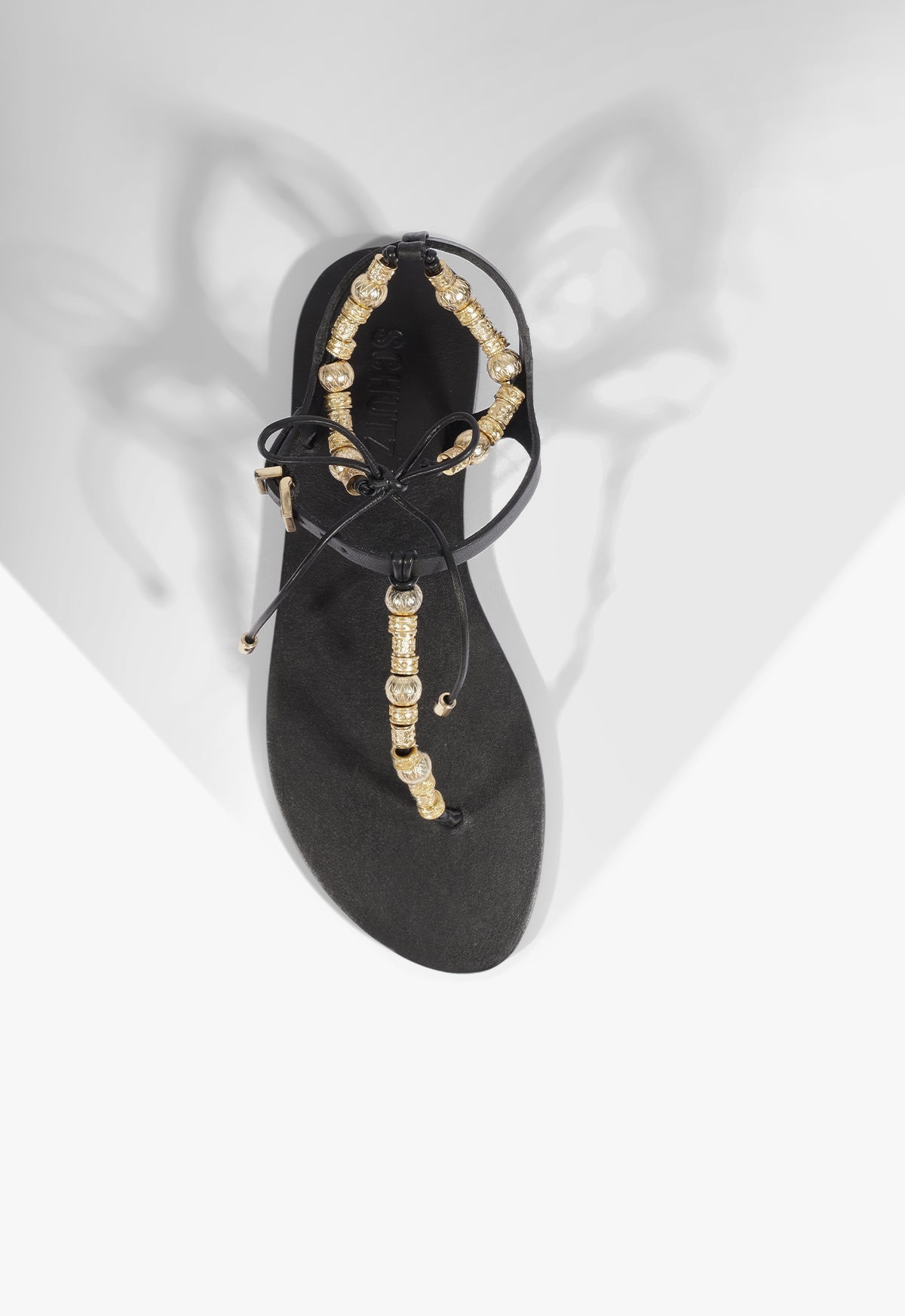 Nia Leather Flat Sandal - Schutz Shoes