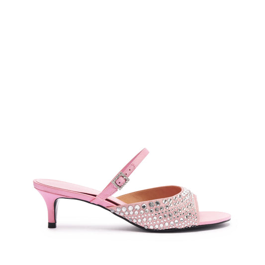 Louise Low Satin Sandal 5 Misty Rose Satin - Schutz Shoes