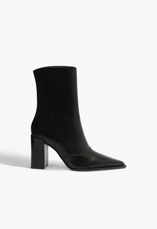 Raffaela Leather Bootie 5 Black Leather - Schutz Shoes