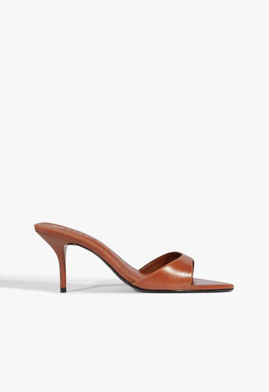 Elodie Leather Sandal 5 Cognac Leather - Schutz Shoes