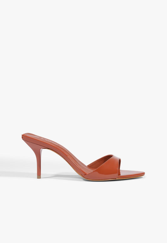 Elodie Patent Sandal 5 Sunset Ochre Patent - Schutz Shoes