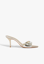 Elodie Leather Sandal 5 Silver Metallic - Schutz Shoes