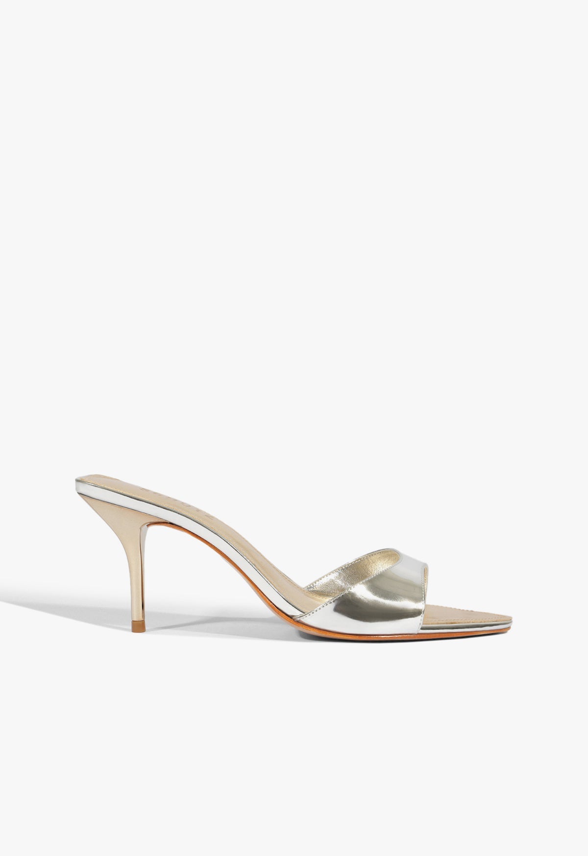 Elodie Leather Sandal 5 Silver Metallic - Schutz Shoes