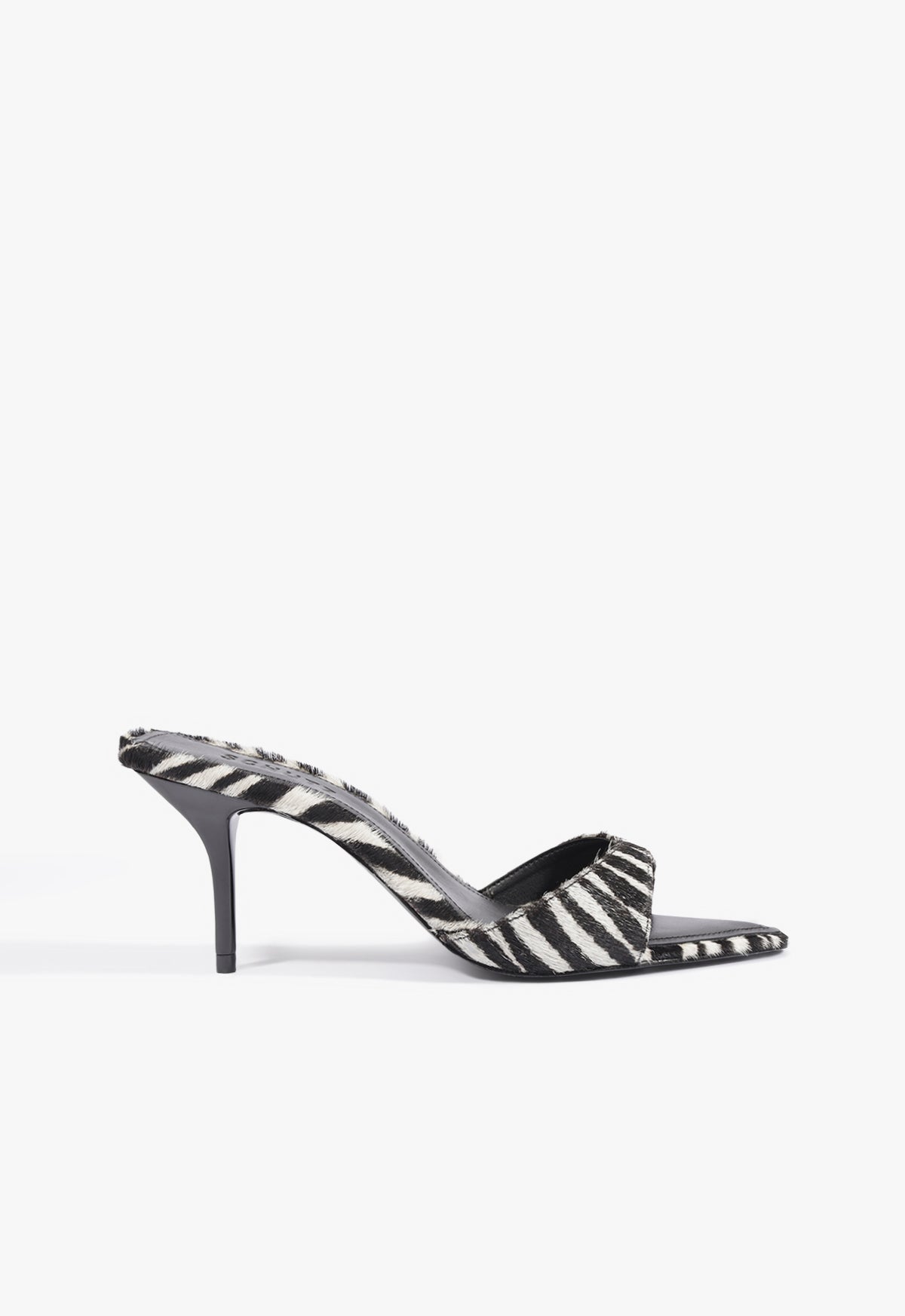 Elodie Calf Hair Sandal 5 Black Leather - Schutz Shoes