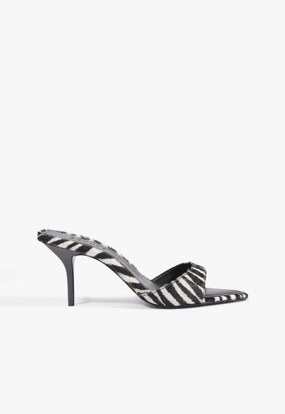 Elodie Calf Hair Sandal 5 Black Leather - Schutz Shoes