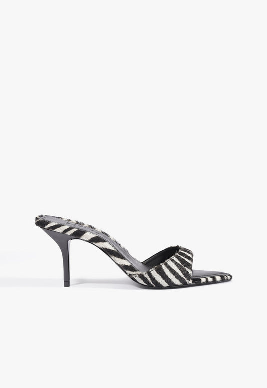 Elodie Calf Hair Sandal 5 Black Leather - Schutz Shoes