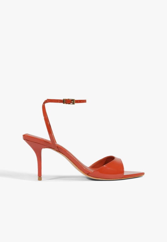 Elodie Buckle Patent Sandal 5 Sunset Ochre Patent - Schutz Shoes