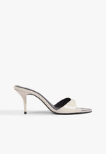 Elodie Chrome Sandal 5 White Leather - Schutz Shoes
